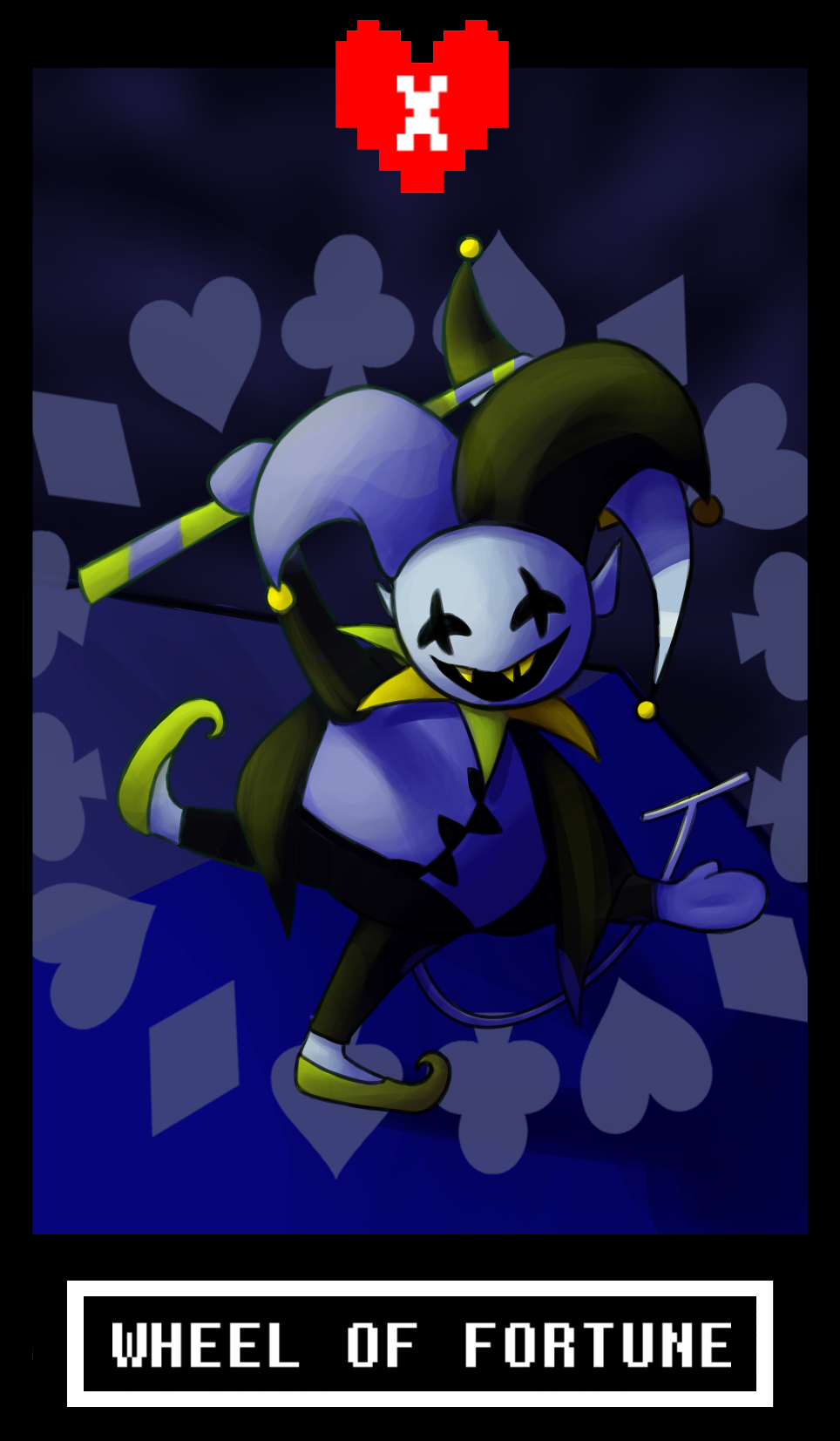 Jevil In Wheel Jevil as the Wheel Of Fortune Tarot Card by kmothboi on DeviantArt