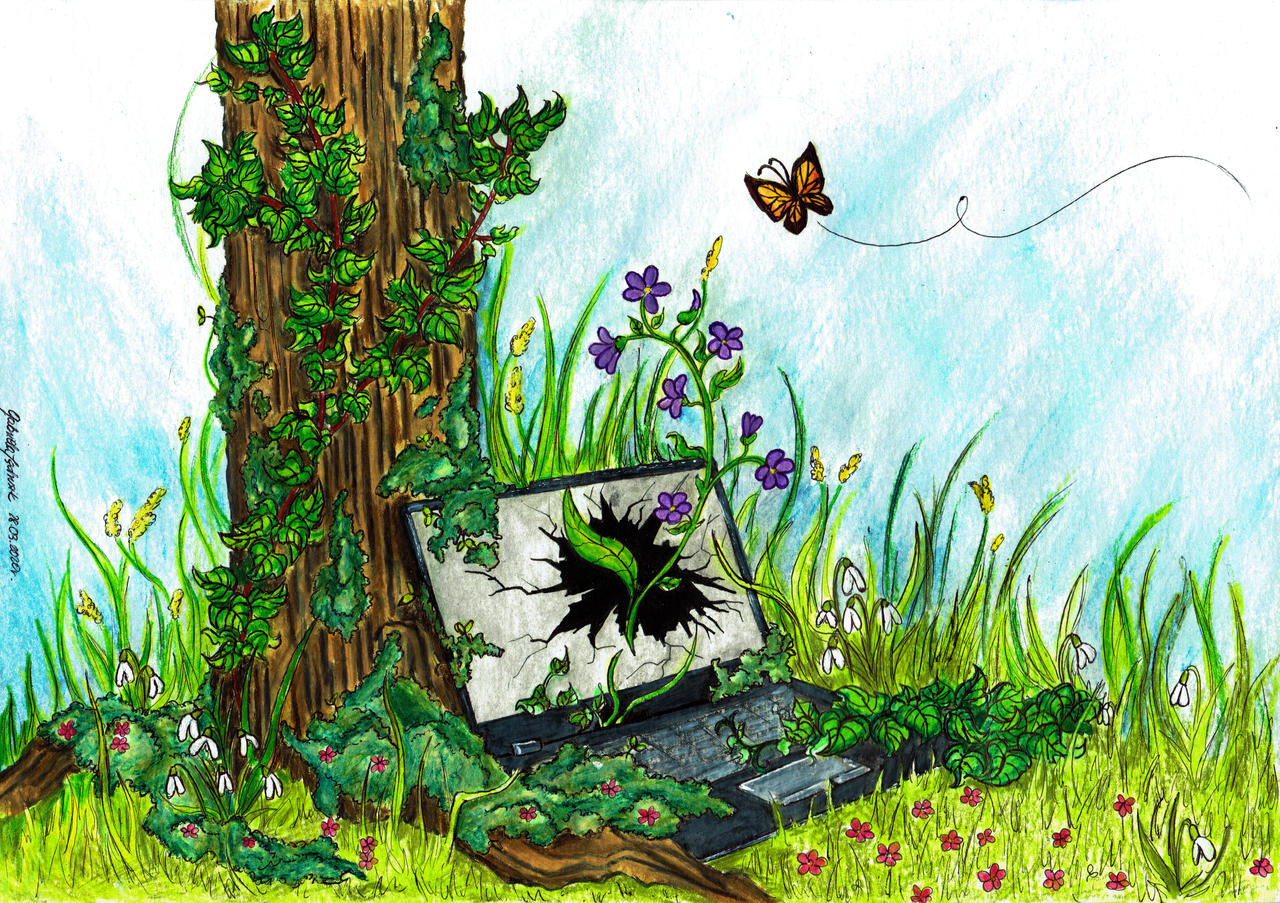 Magic Vs Technology Deviantart Nature vs Technology by GrabiellaArt on DeviantArt