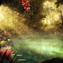 Mystical pond jungle