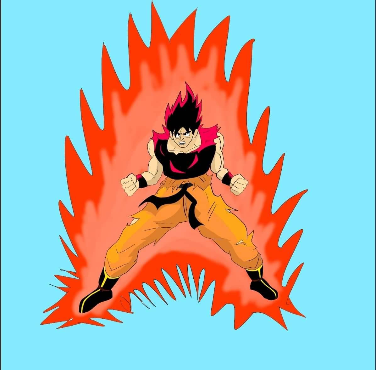 Kaioken Goku By Drawmingo On DeviantArt