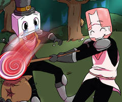 Castle Crashers- The Pink Knight and Hatty