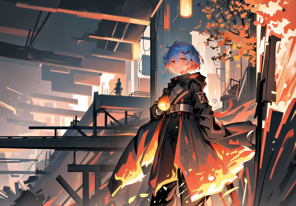 Anime Fire Girl-Wallpaper by DarkS337 on DeviantArt