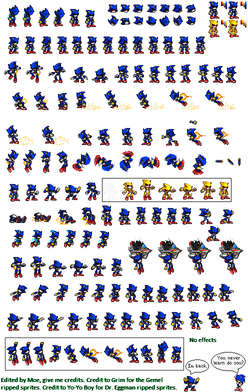 Metal Sonic Sprite Sheet by ZMK30 on DeviantArt