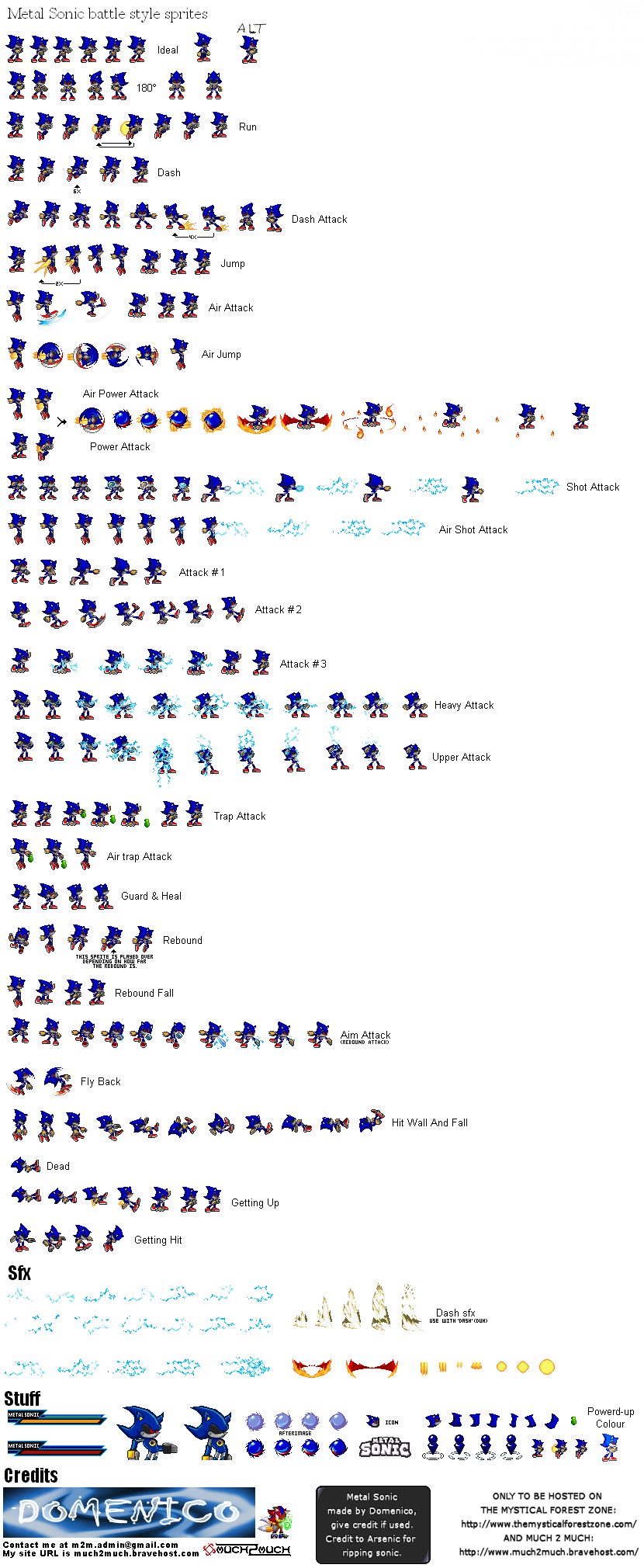 Modgen Classic Metal Sonic Sprite Sheet by AngryMetal on DeviantArt