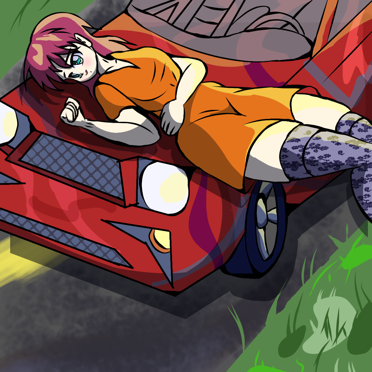 Deviantart Woman Car A girl and a car red by JGBeltran on DeviantArt