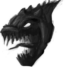 Painting attempt monster face