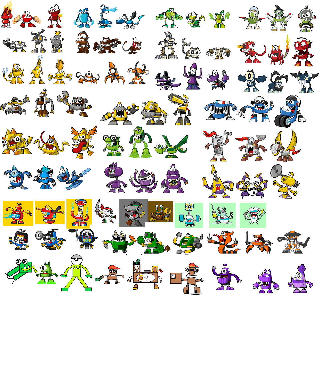 Mixels Series 1~11 by sparkyredbot on DeviantArt