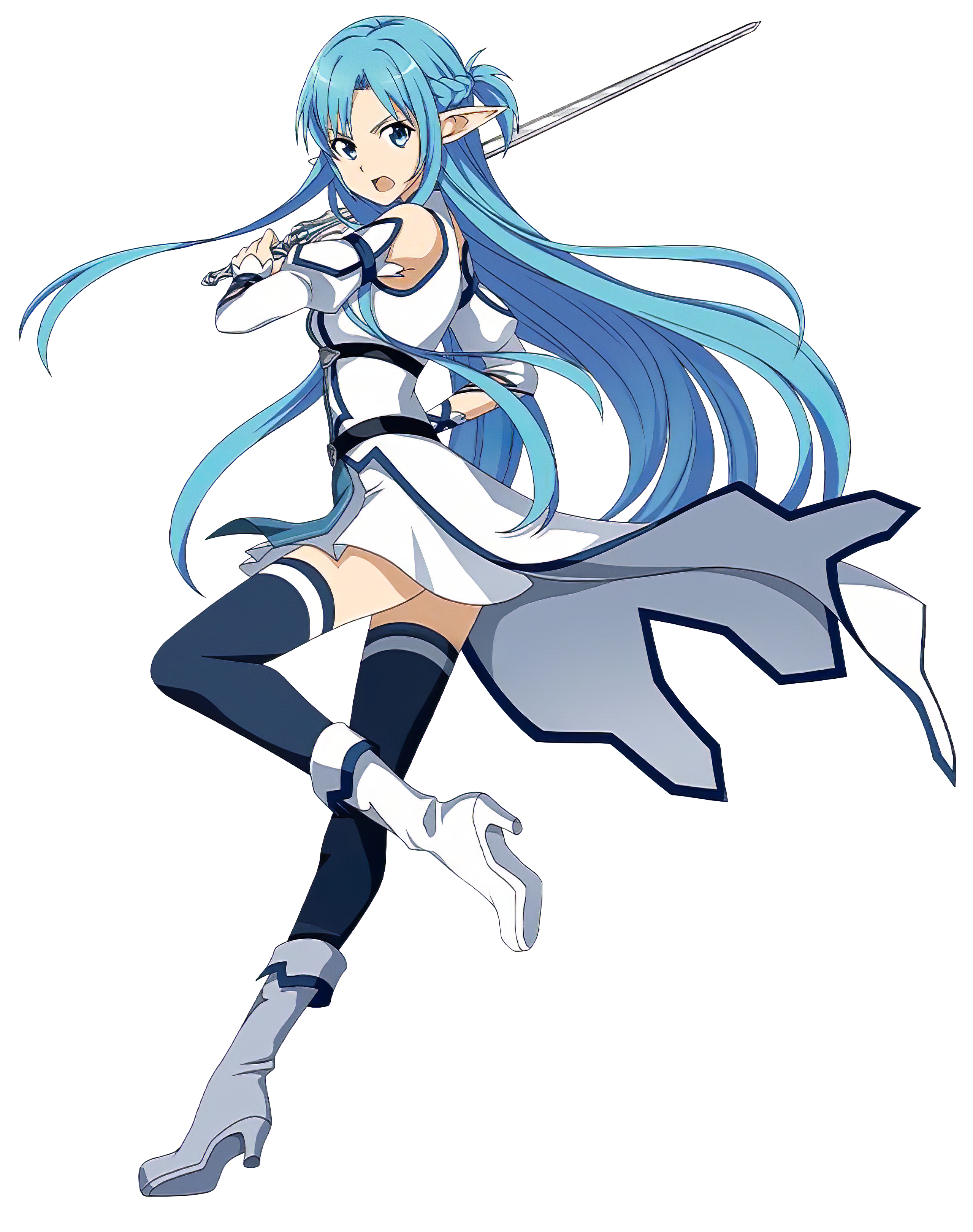 elves, Yuuki Asuna (Sword Art Online), Sword Art Online, Konno Yuuki, anime  girls, sword