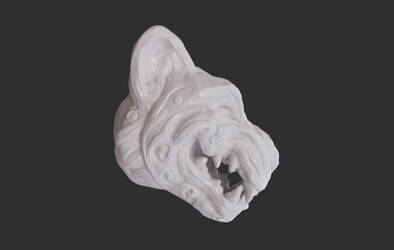 Tiger Oni-Mask Ceramic Side View