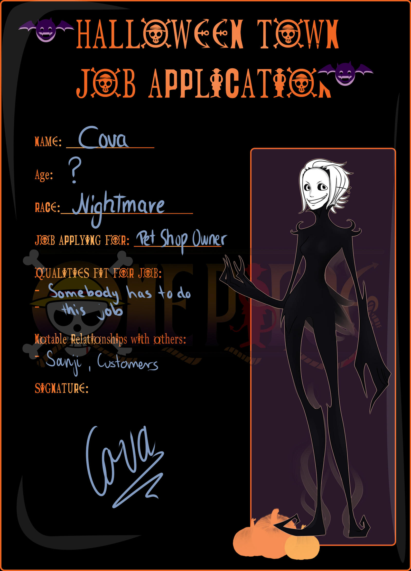 Job Application Devil Halloween Town Job Application by SnajeyArt on DeviantArt