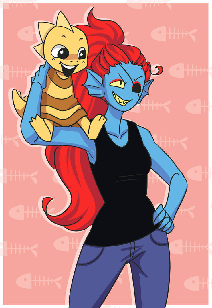 Undyne and Monster (AT) by on DeviantArt