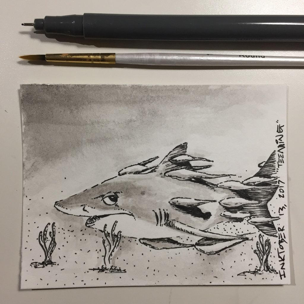 Inktober 13, 2017 'Teeming' by vertseven