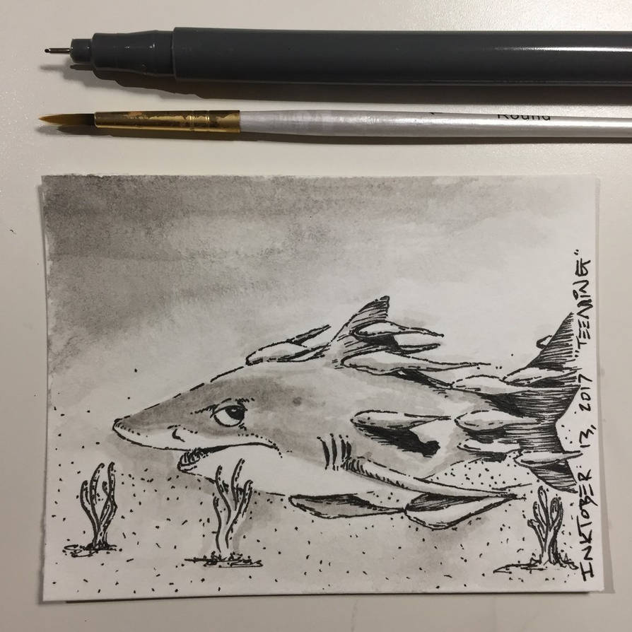 Inktober 13, 2017 'Teeming' by vertseven