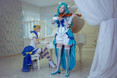 Sailor Neptune and Sailor Uranus by Shiera13