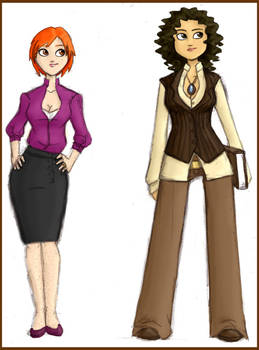 work clothes:hermione an ginny