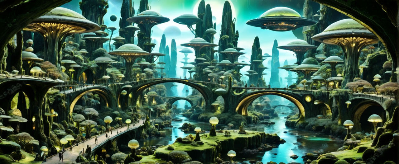 Alien city by Crendagord on DeviantArt