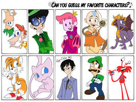 Can you guess my fave characters meme