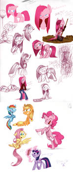 pinkpink pony sketchdump