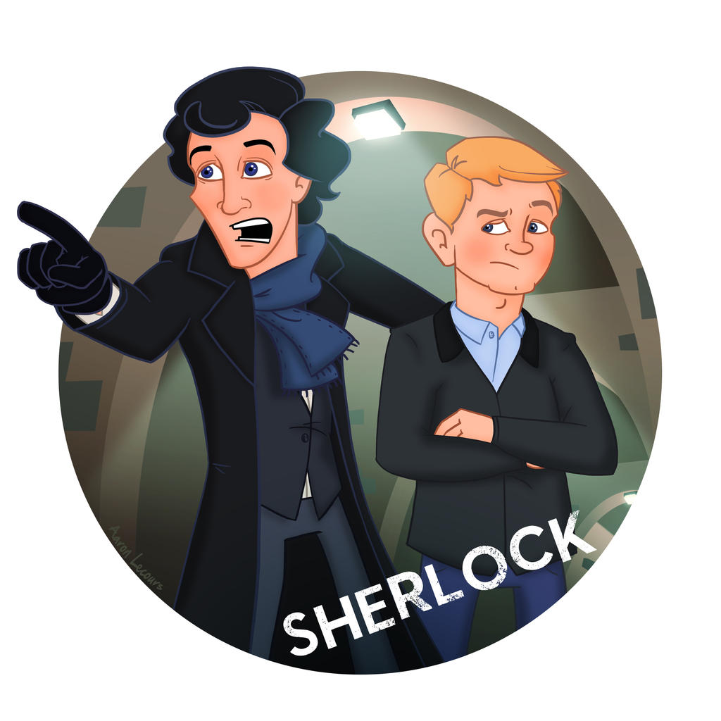 Sherlock and Watson cartoon by AaronLecours on DeviantArt
