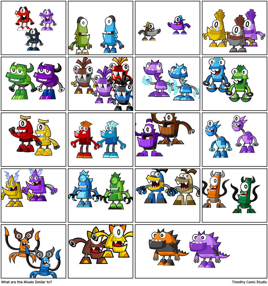 What are the Mixels Similar to by axlthesciencekid on DeviantArt