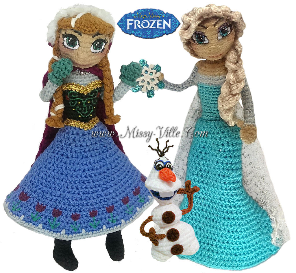 Disney's FROZEN - Elsa, Anna, Olaf Crochet SET