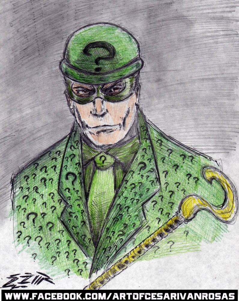 The Riddler In Color Riddler - Color pencil sketch by CZR31 on DeviantArt