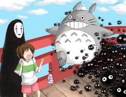 Totoro X Spirited Away Crossover