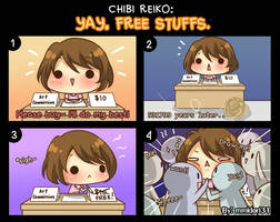 Chibi Reiko #27 - Yay, free stuffs.