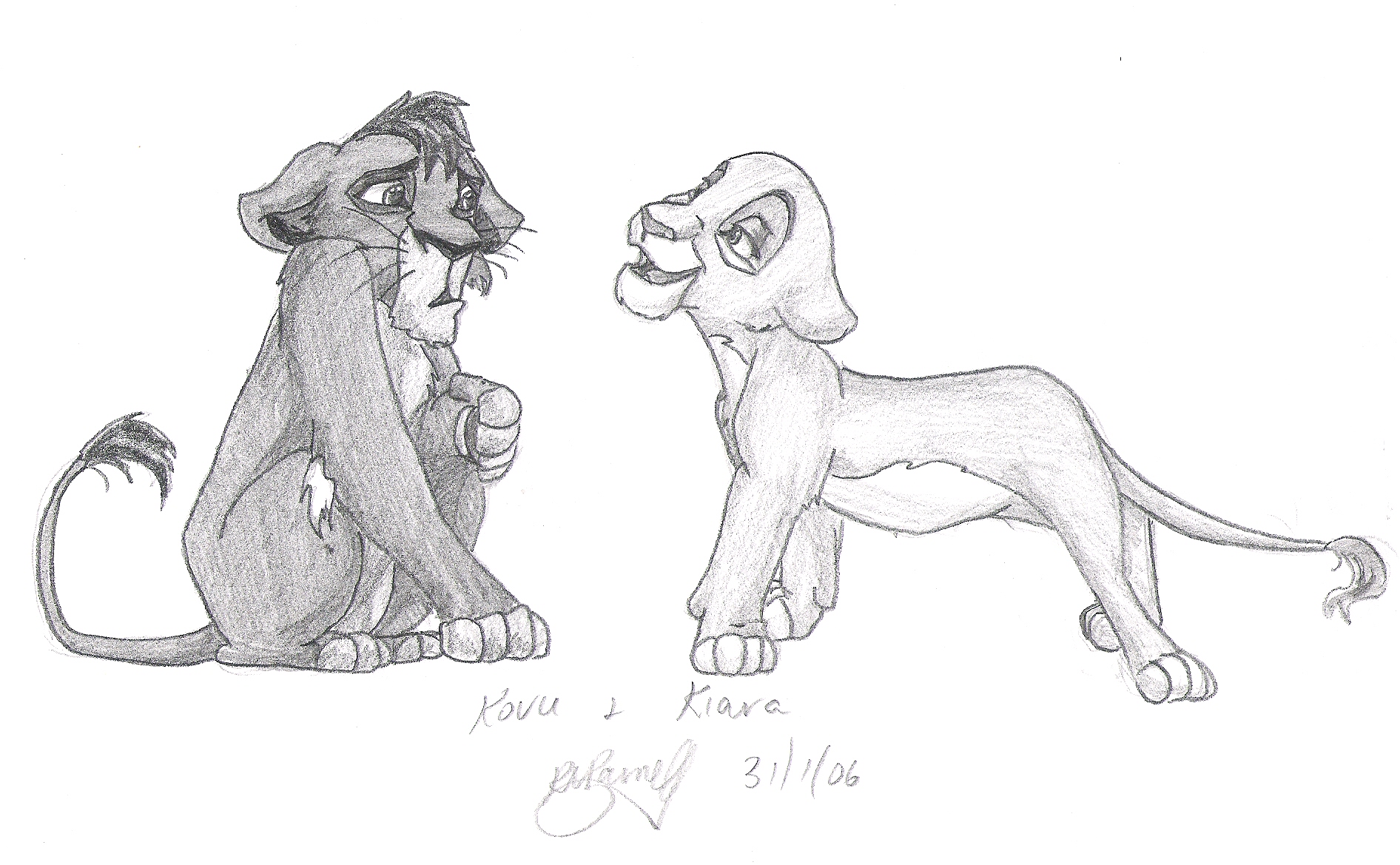 Lion King 2 Coloring Pages Kiara And Kovu