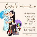 Chibi Cute couple commission for Valentine's Day 2 by MelanieShiroNeko