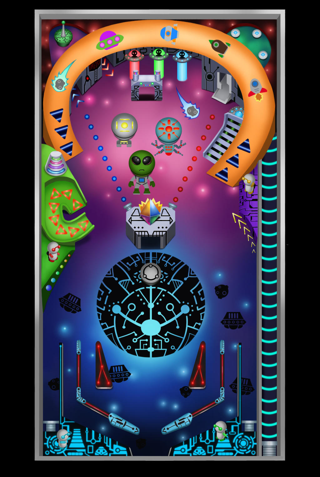 Pinball Design Writing Sci-fi Pinball design by jawern on DeviantArt
