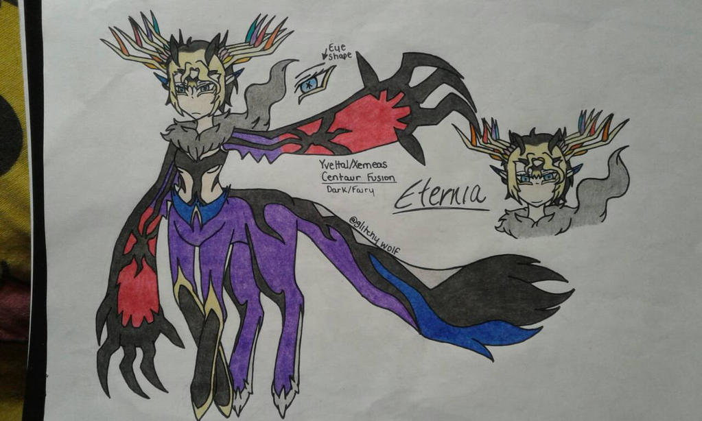 SOLD Eternia:Yveltal/Xerneas Centaur Fusion by Glitchy-Wolf on DeviantArt