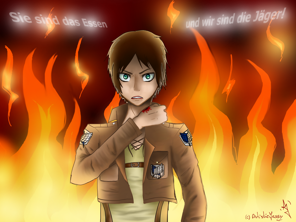 Shingeki no Kyojin - Eren Jaeger Wallpaper by ArtisticJessy