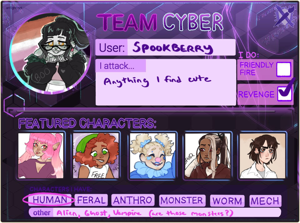 Art Fight Template by Sp00kberry on DeviantArt