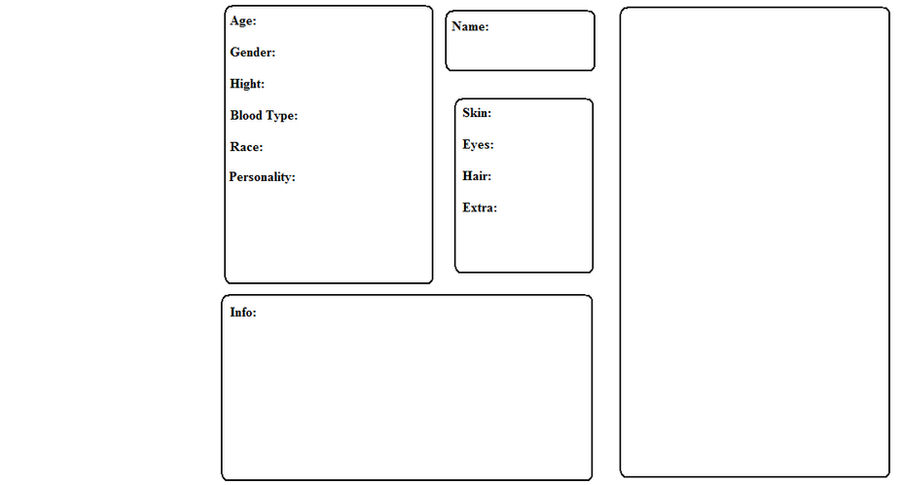 Cast Profile Layout Profile Layout by FreeKissForAll on DeviantArt