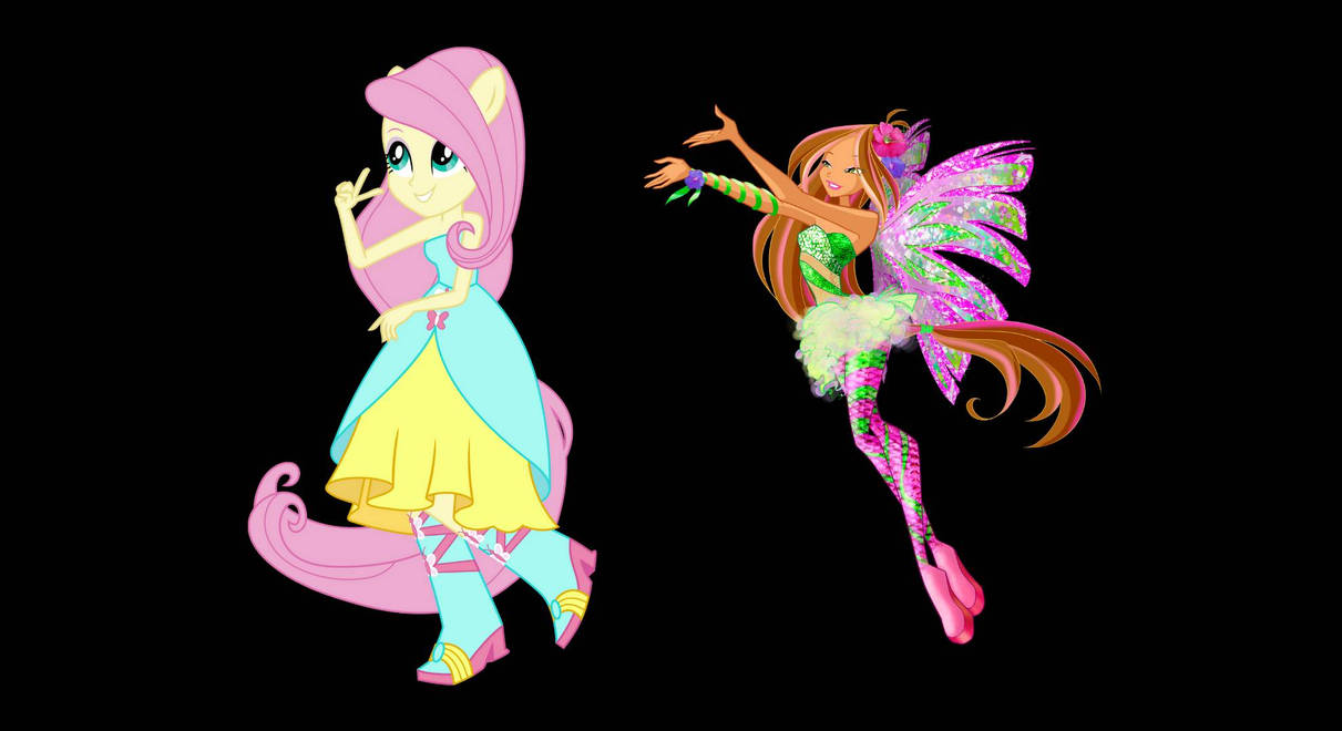 Flutterdaisy Fluttershy and Flora by AmadonDawn on DeviantArt
