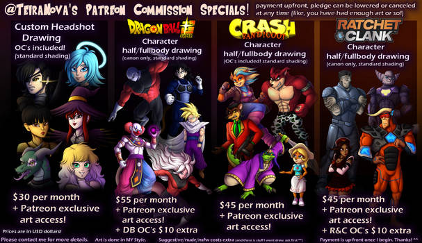 Commission Chart Patreon Specials