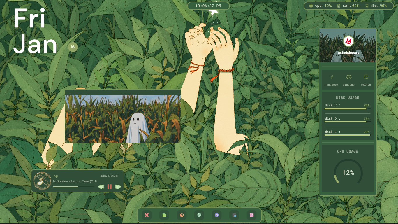 Go Green Xwidget skin by unfinishstory on DeviantArt