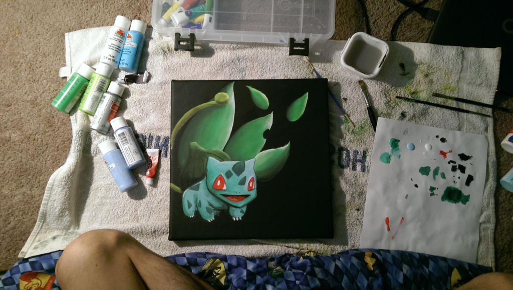 Bulbasaur in Acrylic by Kochipo on DeviantArt
