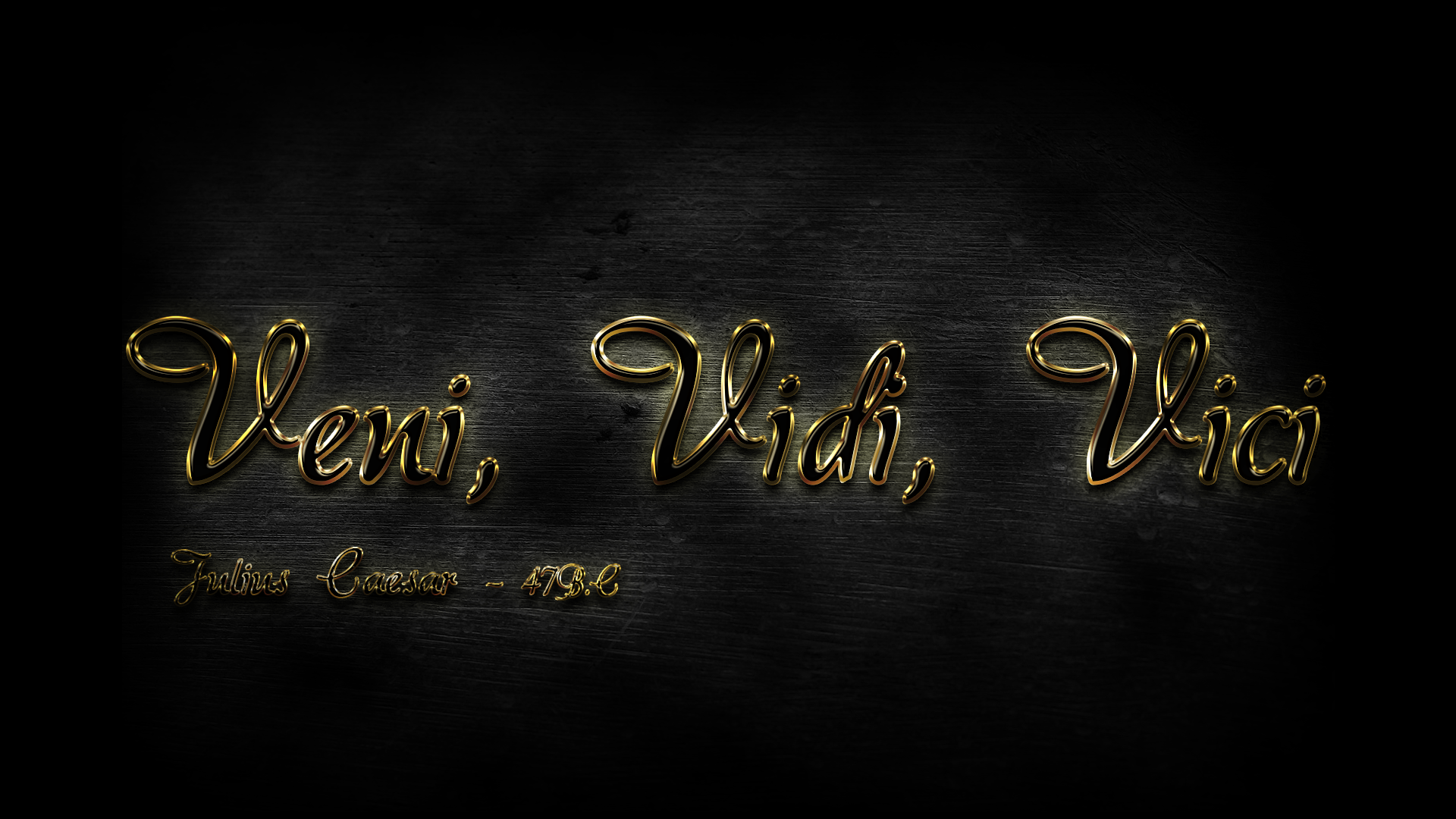 Veni, Vidi, Vici Golden Wallpaper