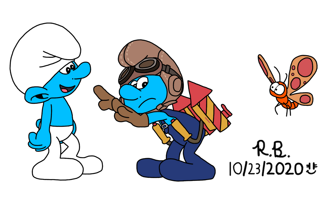 Clumsy, Jetpack Handy, And Butterfly Steve by RoyalSmurf on DeviantArt