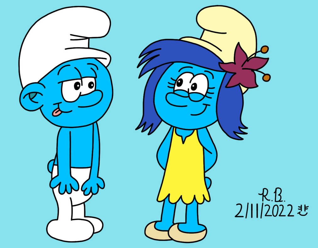 Dimwitty/Dopey Smurf X Begonia by RoyalSmurf on DeviantArt