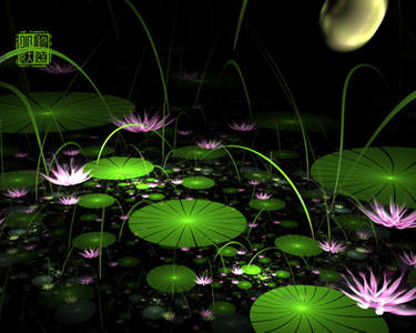 Moonlight Over the Lotus Pond