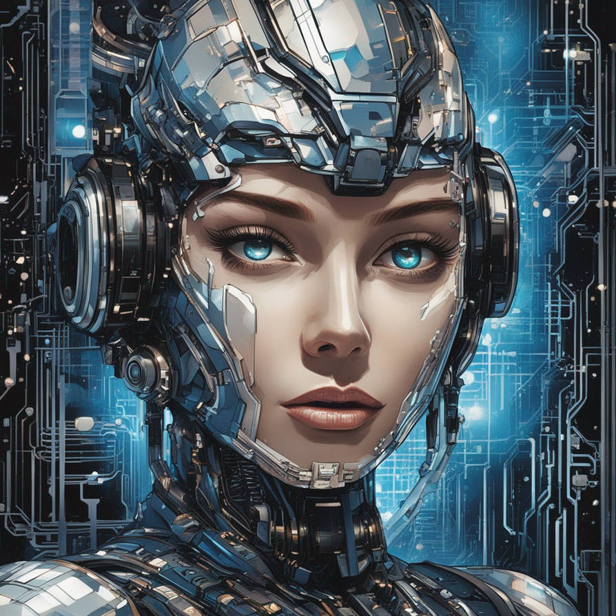 Female Android Profile Shot by mort-aux-arts on DeviantArt