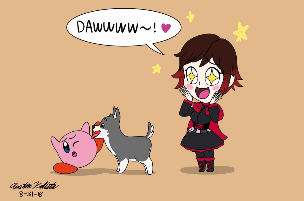 Ruby Zwei and Kirby :3 by AustinKalista on DeviantArt