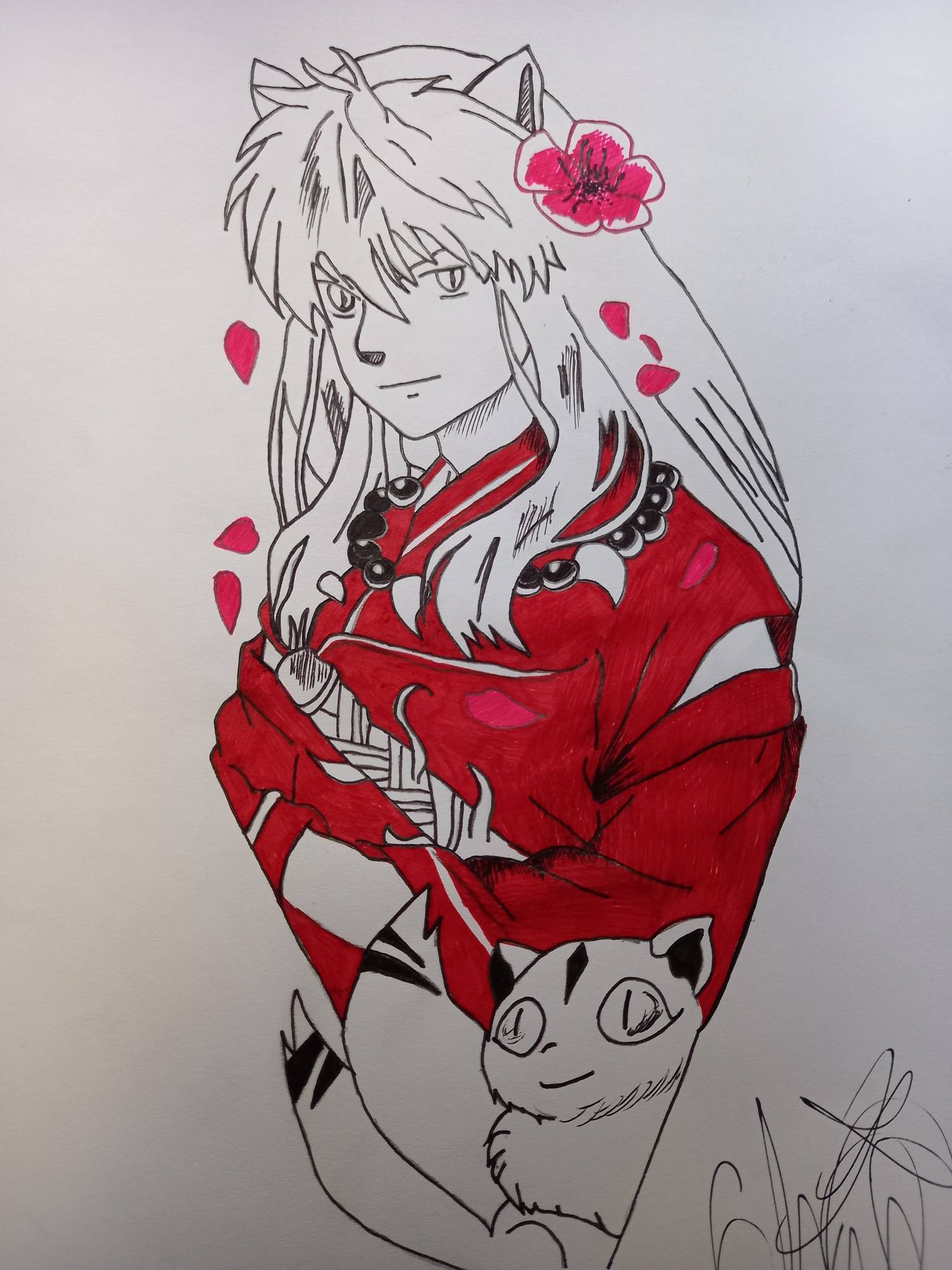 Inuyasha Tattoo Design Pen Art by Agonizingspring on DeviantArt