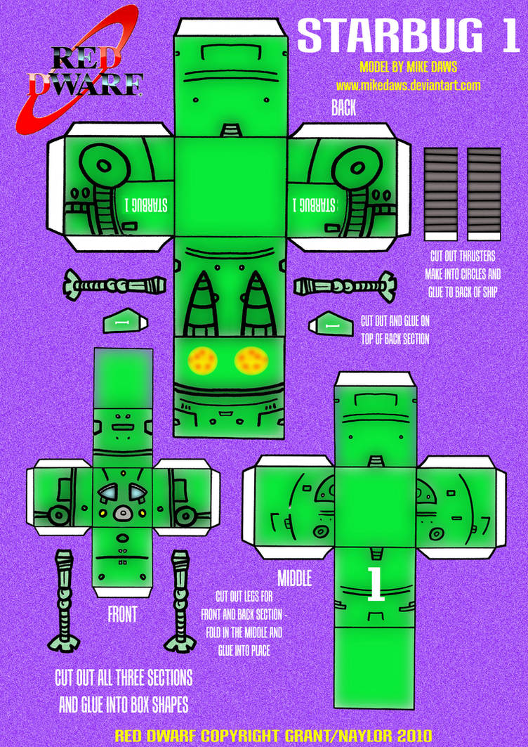 Starbug Layout Red Dwarf - Starbug Model by mikedaws on DeviantArt