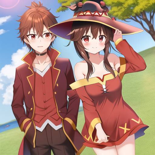 Kazuma and Megumin - Konosuba