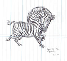 Spunky as a Zebra