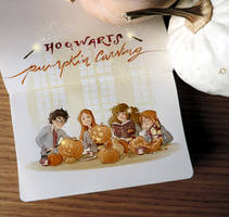 Notebook sketch | Hogwarts pumpking carving